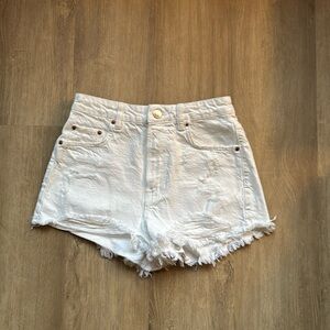 Zara High Waisted Jean Shorts